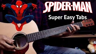 SpiderMan Theme Song  Easy Guitar Tabs Lesson For Beginners [upl. by Darryl]