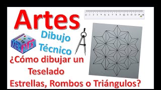 ¿Cómo dibujar un teselado estrellas rombos o triángulos [upl. by Nwadrebma]