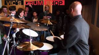 Nathaniel Townsley at Vics Drum Shop  part 1 [upl. by Denae612]