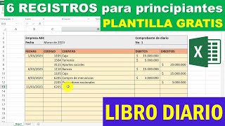 ASIENTOS CONTABLES en el LIBRO DIARIO ejercicios resueltos [upl. by Viens]