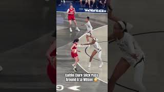 Caitlin Clark put English on this pass caitlinclark basketball wnba [upl. by Ardnasal519]