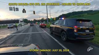 STORM DAMAGE NYS RTE 281 CORRIDOR CORTLAND HOMER [upl. by Einej]