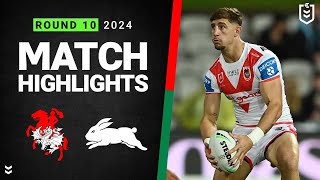 NRL 2024  Dragons v Rabbitohs  Match Highlights [upl. by Htebazil]