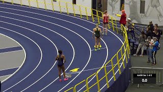 Unbelievable Womens 4x400m Relay  SimmonsHarvey Invitational  Michigan Track and Field [upl. by Neirad]