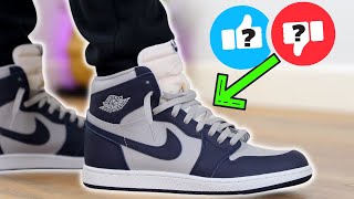 Worth 200 Retail Air Jordan 1 Retro High 85 Georgetown Review On Feet [upl. by Nnayrb]