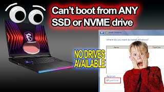 MSI GE66 Raider Cannot boot into NVME or SSD [upl. by Annahc]