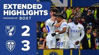 Extended highlights  Norwich City 23 Leeds United  EFL Championship [upl. by Johansen]