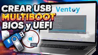 CREAR USB Multiboot BIOS Y UEFI Con VENTOY ✅ Todo En Un Solo USB⚡Windows Linux y Más❗️ [upl. by Nandor]