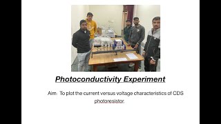 Photoconductivity Experiment [upl. by Yhtomot247]