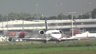 Canadair CL6002B16 Challenger 604 4XCUR landing at Hamburg Airport [upl. by Ahseiuqal]