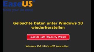 TUTORIAL Windows 10 gelöschte Daten kostenlos wiederherstellen [upl. by Hite]