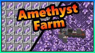 Amethyst Farm AUTO AFK in Minecraft  120  121  Minecraft Farm Guide [upl. by Essirehc]