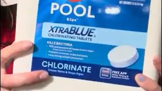 CLOROX PoolampSpa XtraBlue 3” Chlorinating Tablets Kills Bacteria amp Stops Algae Review [upl. by Roque]