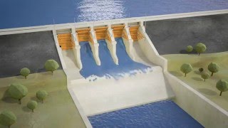 Seqwater explains How gated dams work animation [upl. by Aterg]