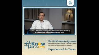 Meet Dr Anshuman Agarwal He is working as Senior Consultant  Urologist amp Robotic Surgeon [upl. by Kokaras]