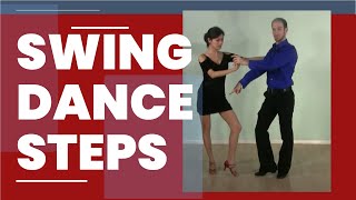 Swing dance steps  East Coast Swing basic steps for beginners [upl. by Ahsaercal286]