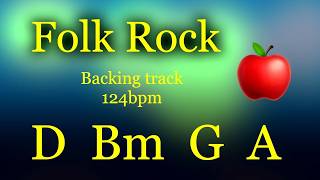 Folk Rock backing track in D major 124bpm Good vibrations Play along amp have fun [upl. by Candide]