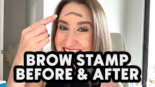 BEFORE AND AFTER Eyebrow Stamp Is This The Best Eyebrow Kit [upl. by Tneicniv732]