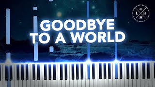 Porter Robinson  Goodbye To A World  Piano [upl. by Erolyat343]