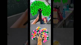 Hand craft work with paper Paper tree everyone artandcraft papercutting papercuts art viral [upl. by Latona]