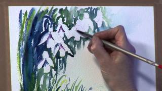 How to Paint Snowdrops in Watercolour with Artist Alison Hargreaves [upl. by Gniy34]