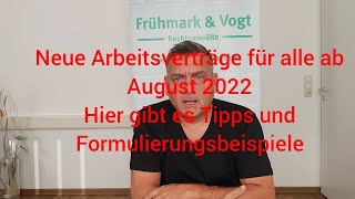 Neue Arbeitsverträge für alle  mit Formulierungsvorschlägen [upl. by Schechinger]