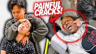 THE MOST PAINFUL BACK CRACKS COMPILATION 😱  Chiropractic Adjustment Shorts Dr Tubio [upl. by Oribelle923]