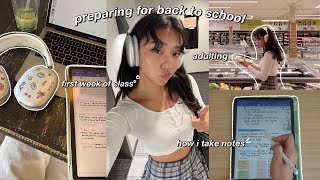 STUDY VLOG  preparing for back to school first week of classes how to take notes amp cafe studying [upl. by Straus]