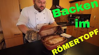 🍞 Brot backen im Römertopf 🍞 XL Version [upl. by Janenna]