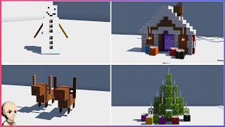 Minecraft Top 10 Christmas Build Hacks amp Ideas [upl. by Lehrer]