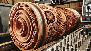 Carving A Giant Redwood Tree Using Dangerous Engineering Skills  By DT Woodworking [upl. by Elbring]