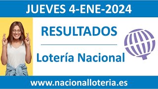 Resultado del sorteo Loteria Nacional del jueves 4 de enero de 2024 [upl. by Winonah667]