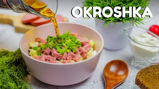 Weird but Delicious Okroshka — Light Summer Cold Soup  Kvass amp Kefir  Окрошка [upl. by Dranal463]