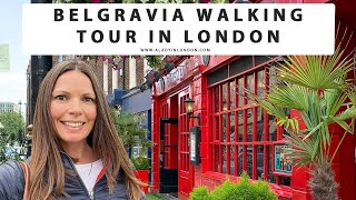 BELGRAVIA WALKING TOUR IN LONDON  Elizabeth Street  Motcomb Street  Orange Square  Mews [upl. by Aleinad911]