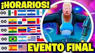 ¿A QUE HORA ES EL EVENTO FINAL de FORTNITE ⏰❓ HORARIOS EVENTO EL BIG BANG de FORTNITE CAPÍTULO 4 [upl. by Sahc]