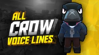 CROW Voice Lines  Brawl Stars [upl. by Pliam498]