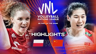 🇵🇱 POL vs 🇨🇳 CHN  Highlights Week 2  Womens VNL 2023 [upl. by Delaryd]