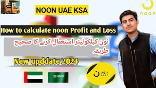 How to Calculate NOON Profit And Loss 2024  NOON UAE KSA  NOON Calculator GFX Ecomerce [upl. by Anitnahs]