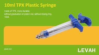 LEVAH 10ml veterinary plastic steel syringe 10cc TPX syringe vet injector China Factory Supplier [upl. by Akinirt]