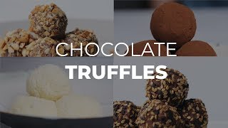 4 Types of Easy Chocolate Truffles Recipe  Recipe by Teka [upl. by Shalna]