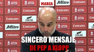 Guardiola quotKlopp es el mejor rival que he tenido en mi vidaquot I MARCA [upl. by Nirag]