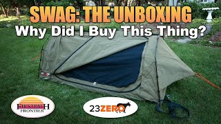 Unboxing the 23Zero DUAL 1100 swag tent and why I added it to my camp gear swag tents [upl. by Allak]