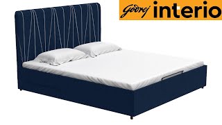 Godrej Interio luxury Bedroom  Godrej Designer Turf Bed  King Size Bed Queen Size Quality Bed [upl. by Suivart]