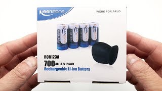 Keenstone Rechargeable LiIon Battery CR123A 700mAh 37V for Arlo [upl. by Muhammad283]