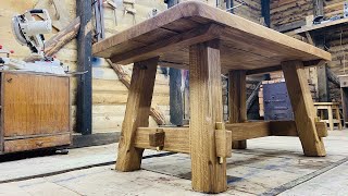 Стол из бревнаDIY A table made of logs Oak 133 years old Дуб 133 года [upl. by Mairym920]