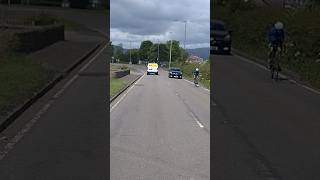 Cyclists getting in the way again at South Alloa Falkirk District Scotland UK [upl. by Sheridan147]