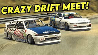 INSANE Drift Car Meet  Tandem Battle AMAZING Drifts TAKEOVER And More  GTA 5 [upl. by Rida]