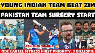 India Beat Zimbabwe  Abhishek Sharma century 🔥  Pakistan team Surgery Start  Baber Noc Cancel [upl. by Nelleyram]