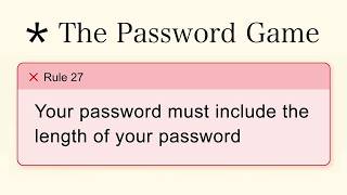 How I Beat The Password Game [upl. by Primalia]