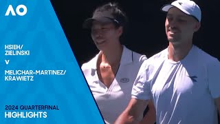 ZielinskiHsieh v KrawietzMelicharMartinez Highlights  Australian Open 2024 Quarterfinal [upl. by Kajdan]